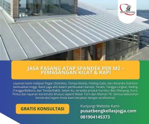 Jasa Pasang Atap Spandek Per m2 – Pemasangan Kilat & Rapi