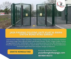 Jasa Pasang Folding Gate Kuat & Aman untuk Ruko atau Garasi