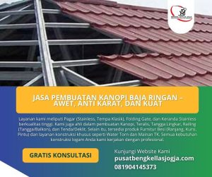 Jasa Pembuatan Kanopi Baja Ringan – Awet, Anti Karat, dan Kuat